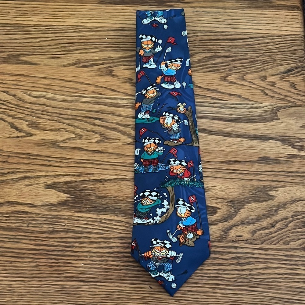 “Vintage Garlfield  Golf Tie- Blancine Hot Cakes”
